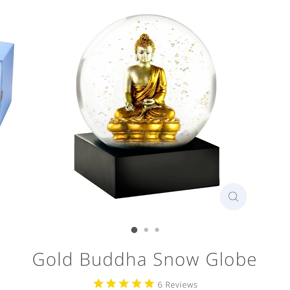 CoolSnowGlobes.com Gold Buddha Snow Globe
